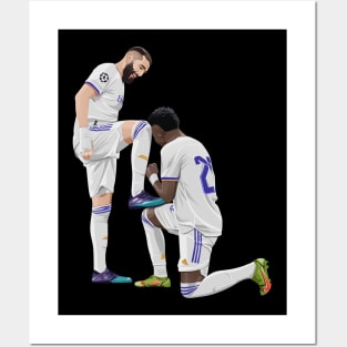 Karim Benzema and Vinicius Junior Celebration Posters and Art